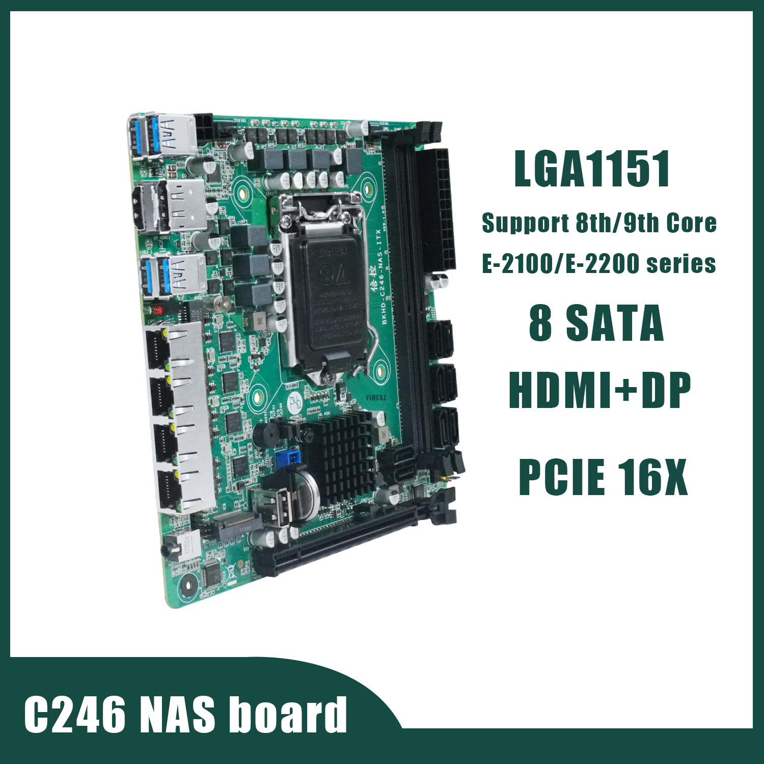 Nas Motherboard 8 Sata Mini Itx - เมนบอร์ด C246 NAS 8 SATA 3.0