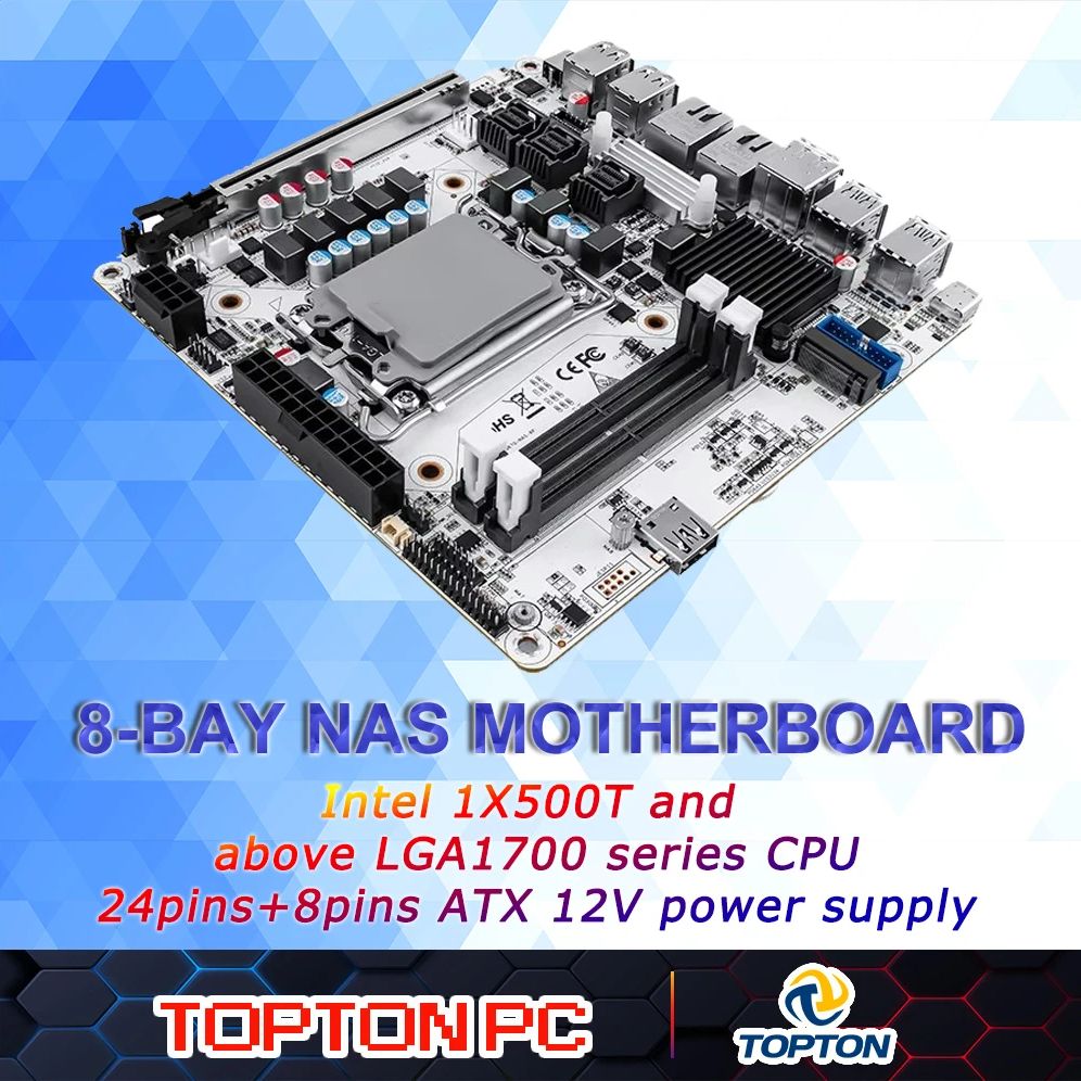 Nas Motherboard 8 Sata Mini Itx - เมนบอร์ด 8-Bay NAS Mini ITX (LGA1700