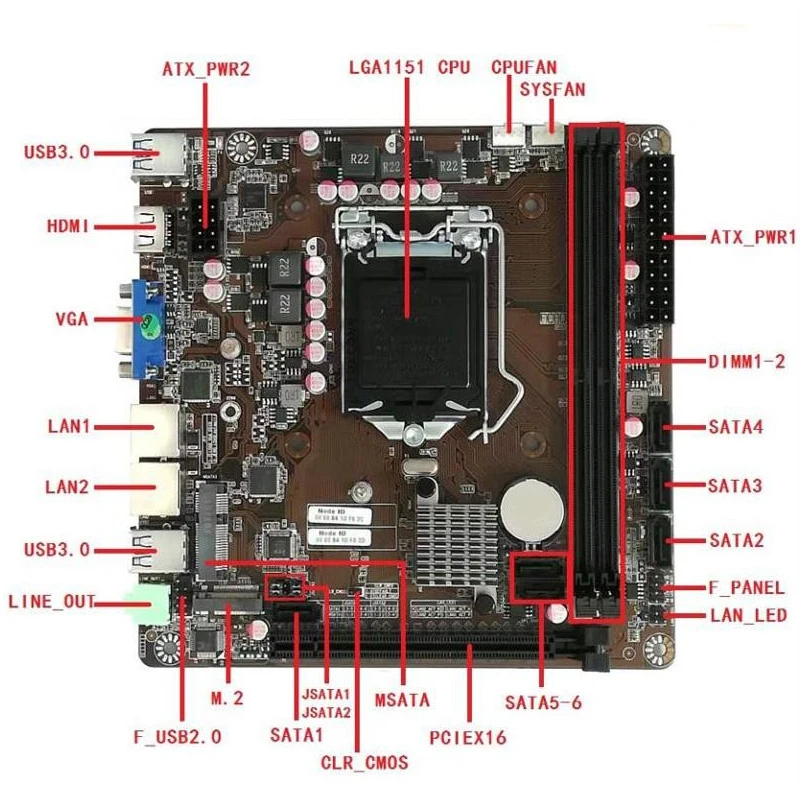 B365 มินิ-ITX เมนบอร์ด LGA 115 - Nas Motherboard 8 Sata Mini Itx บทวิจารณ์และราคา