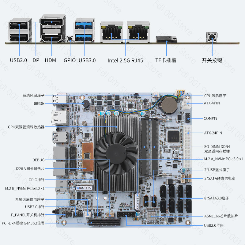 I5 8265UES 8 Bay SATA 6Gbps NA - Nas Motherboard 8 Sata Mini Itx บทวิจารณ์และราคา